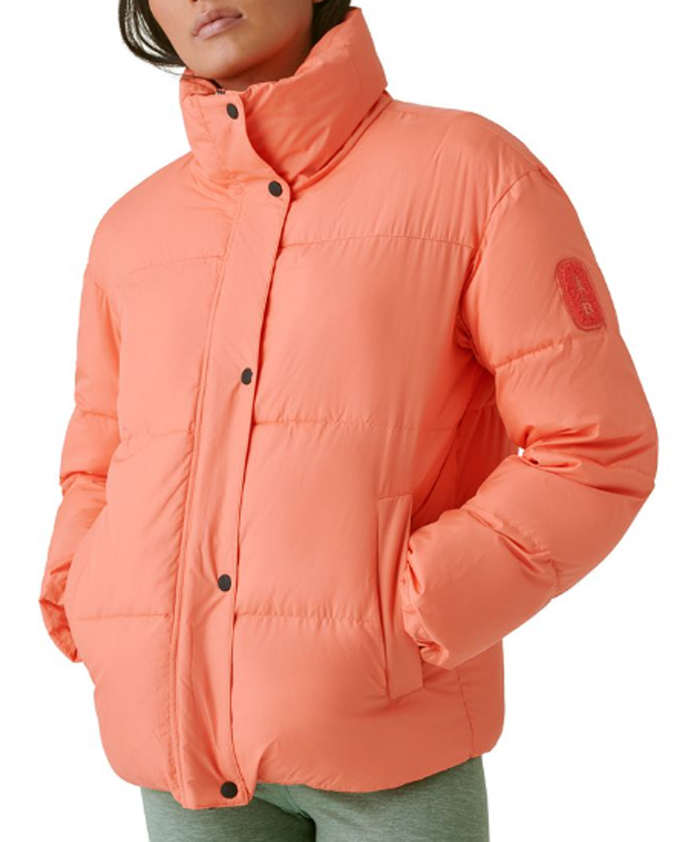 Bass Outdoors Womens Discovery Puffer Coat Medium Orange Living Coral NWT